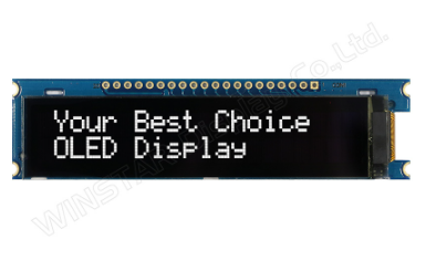 2.93インチ　20文字 x 2行　COG+PCB　6800,8080,SPI,I2C　キャラクター/Character　有機ELディスプレイ　有機ELモジュール　OLED Display　OLED Module