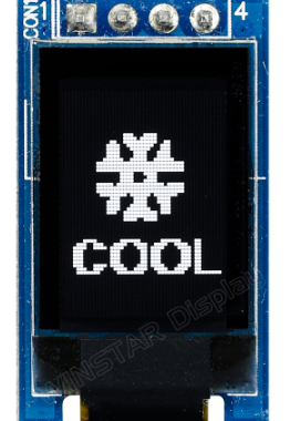0.71インチ　48 x 64　COG+PCB　I2C　グラフィック/Graphic　有機ELディスプレイ　有機ELモジュール　OLED Display　OLED Module