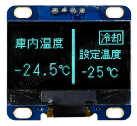 1.28インチ　128 x 64　COG+PCB　I2C　グラフィック/Graphic　有機ELディスプレイ　有機ELモジュール　OLED Display　OLED Module