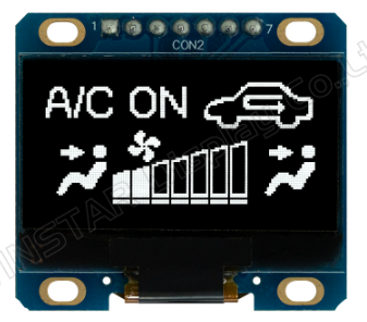 1.28インチ　128 x 64　COG+PCB　SPI　グラフィック/Graphic　有機ELディスプレイ　有機ELモジュール　OLED Display　OLED Module
