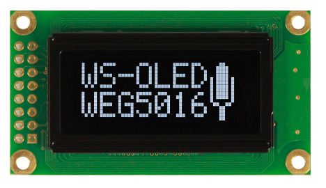 1.26インチ　50 x 16　COB　6800,8080,SPI　グラフィック/Graphic　有機ELディスプレイ　有機ELモジュール　OLED Display　OLED Module