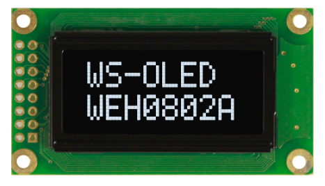 1.2インチ　8文字 x 2行　COB　6800,8080,SPI　キャラクター/Character　有機ELディスプレイ　有機ELモジュール　OLED Display　OLED Module