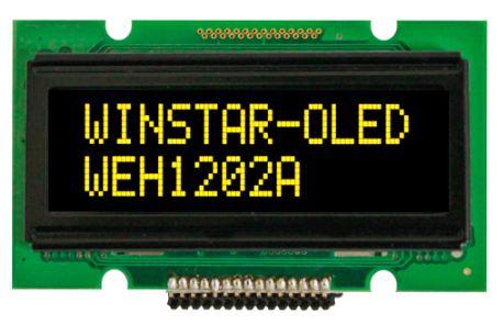1.6インチ　12文字 x 2行　COB　6800,8080,SPI　キャラクター/Character　有機ELディスプレイ　有機ELモジュール　OLED Display　OLED Module