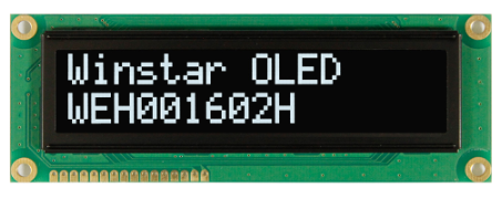 3.67インチ　16文字 x 2行　COB　6800,8080,SPI　キャラクター/Character　有機ELディスプレイ　有機ELモジュール　OLED Display　OLED Module