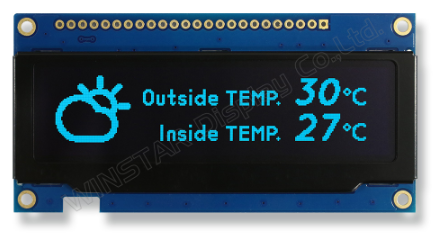 3.12インチ　256 x 64　COG+PCB+Frame　6800,8080,SPI　グラフィック/Graphic　グレースケール/Grayscale　有機ELディスプレイ　有機ELモジュール　OLED Display　OLED Module
