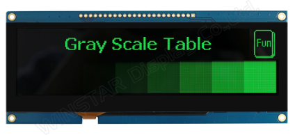 5.5インチ　256 x 64　COF+PCB+Frame　6800,8080,SPI　グラフィック/Graphic　グレースケール/Grayscale　静電容量方式タッチパネル/Capacitive Touch Panel　有機ELディスプレイ　有機ELモジュール　OLED Display　OLED Module