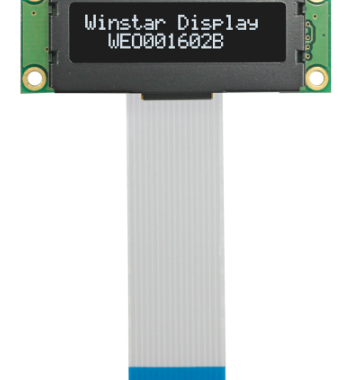 1.23インチ　16文字 x 2行　COG+PCB　6800,8080,SPI,I2C　キャラクター/Character　有機ELディスプレイ　有機ELモジュール　OLED Display　OLED Module