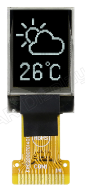0.71インチ　48 x 64　COG　I2C　グラフィック/Graphic　有機ELディスプレイ　有機ELモジュール　OLED Display　OLED Module