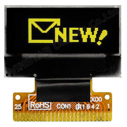 0.68インチ　96 x 32　COG　6800,8080,SPI,I2C　グラフィック/Graphic　有機ELディスプレイ　有機ELモジュール　OLED Display　OLED Module