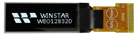 0.91インチ　128 x 32　COG　SPI　グラフィック/Graphic　有機ELディスプレイ　有機ELモジュール　OLED Display　OLED Module