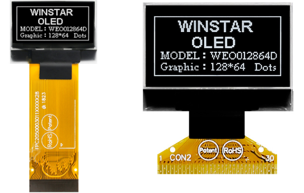 0.96インチ　128 x 64　COG　6800,8080,SPI,I2C　グラフィック/Graphic　有機ELディスプレイ　有機ELモジュール　OLED Display　OLED Module