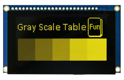2.7インチ　128 x 64　COG+PCB+Frame　6800,8080,SPI,I2C　グラフィック/Graphic　グレースケール/Grayscale　静電容量方式タッチパネル/Capacitive Touch Panel　有機ELディスプレイ　有機ELモジュール　OLED Display　OLED Module