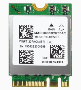 802.11ac Wave 2 Compliant with MU-MIMO, WiFi Combo M.2 Module (WiFi 5), RTL8822CE, 2T2R