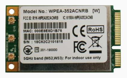802.11ac/a/b/g/n Mini PCIe Module (WiFi 5), Qualcomm QCA9880-BR4A, 3T3R