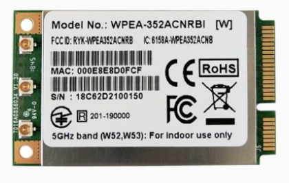 802.11ac/a/b/g/n Industrial Grade Mini PCIe Module (WiFi 5), Qualcomm QCA9890-BR4B, 3T3R