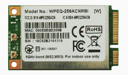 802.11ac/a/b/g/n Industrial Grade Mini PCIe Module (WiFi 5), Qualcomm QCA9892-BR4B, 2T2R