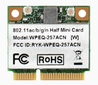 802.11ac/a/b/g/n Mini PCIe Module (WiFi 5), Qualcomm QCA9882-BR4A, 2T2R