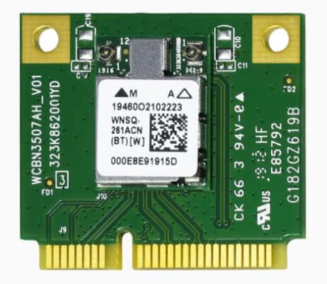 802.11ac/a/b/g/n Wi-Fi Combo Half Mini PCIe Module (WiFi 5) Qualcomm QCA6174A-5, 2T2R