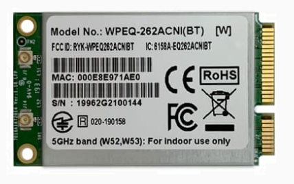 802.11ac/a/b/g/n Wi-Fi Combo Mini PCIe Module (WiFi 5) High Power Qualcomm QCA6174A-5, 2T2R