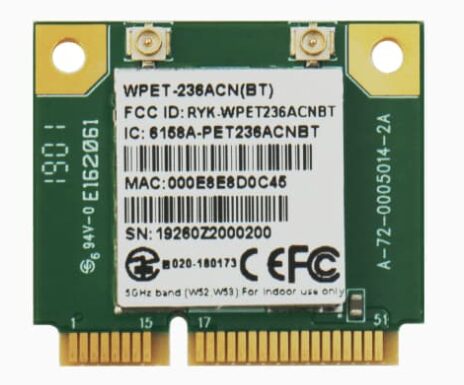 802.11ac/a/b/g/n Wi-Fi Combo Half Mini PCIe Module (WiFi 5), Realtek RTL8822BU-CG, 2T2R